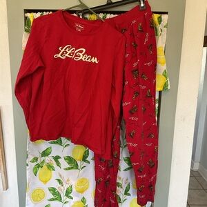 L.L. Bean Women’s Red Pajama Set